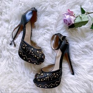 Aldo Studded Stilletto Sandals 🖤Size 7.5💛